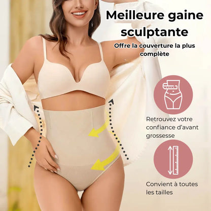 Culotte gainante taille haute post-partum