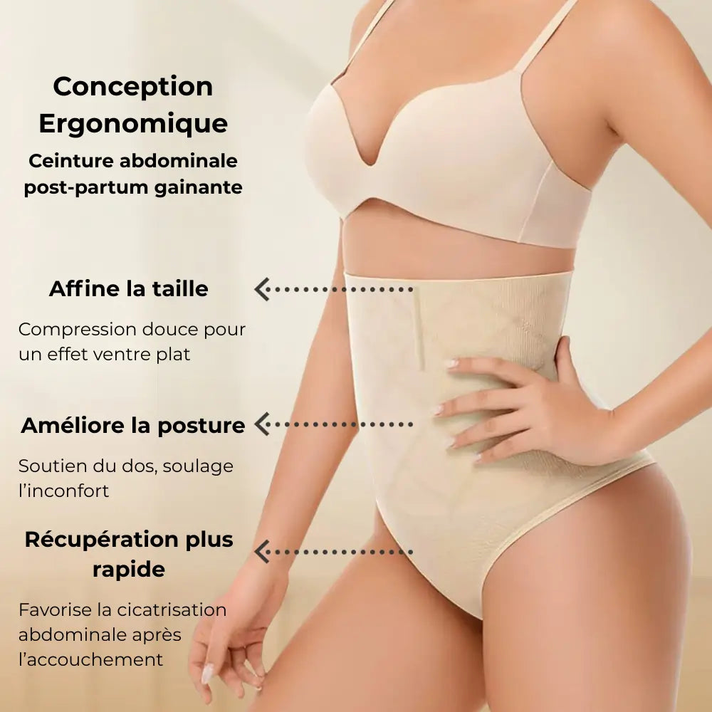 Culotte gainante taille haute post-partum