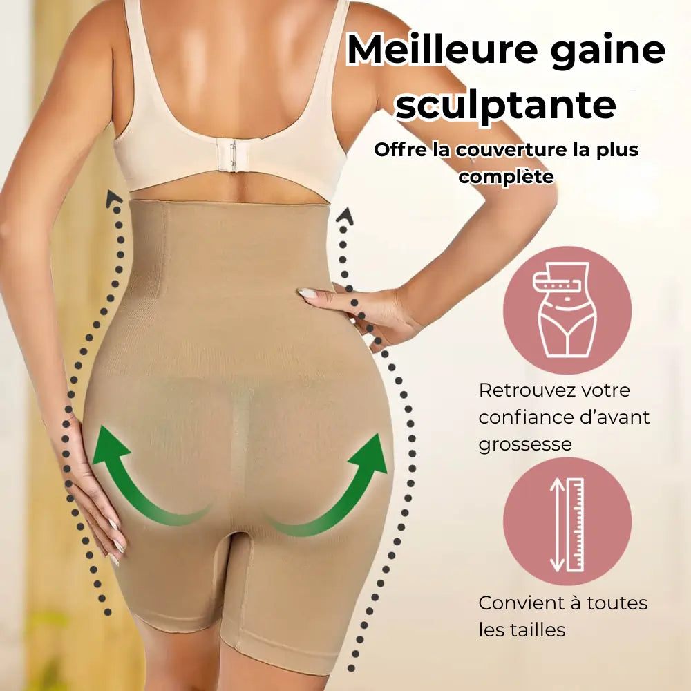 Short gainant taille haute post-partum