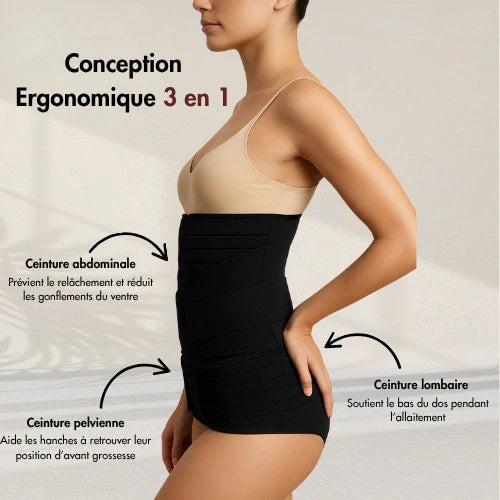 Ceinture Post-Partum 3-en-1 – Ventre, Taille & Hanches